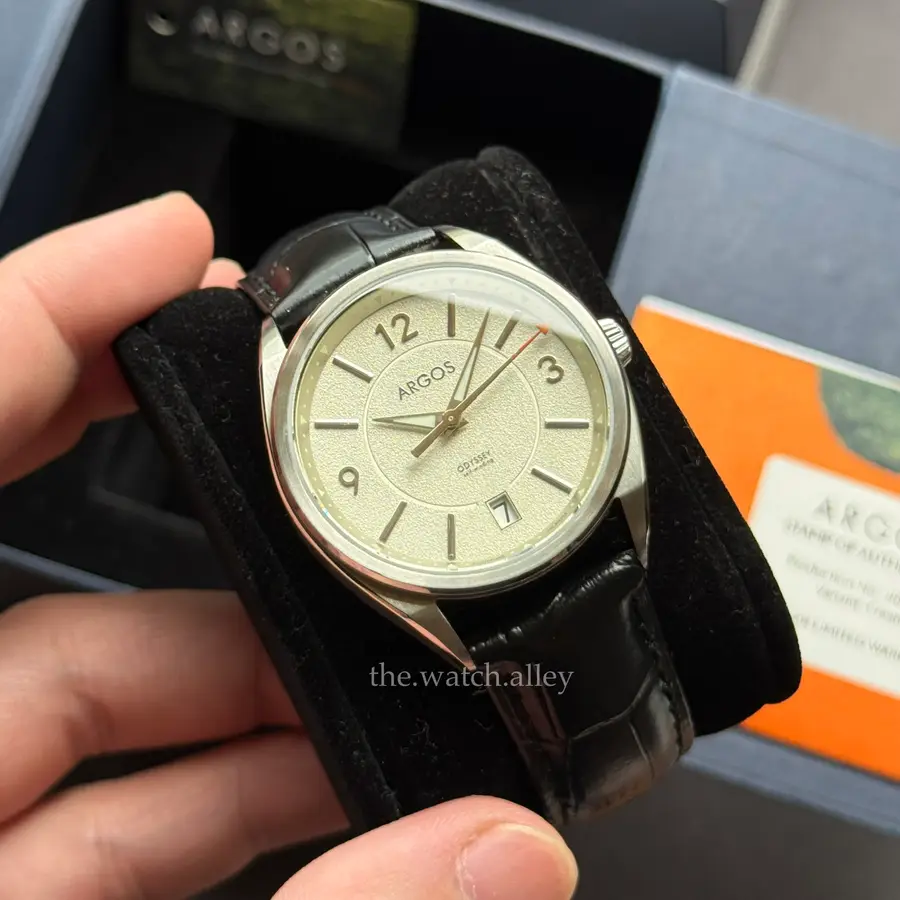 Argos Argos Odyssey 1.0 - Cream Dial & Black Leather Strap - Limited Edition 100pcs