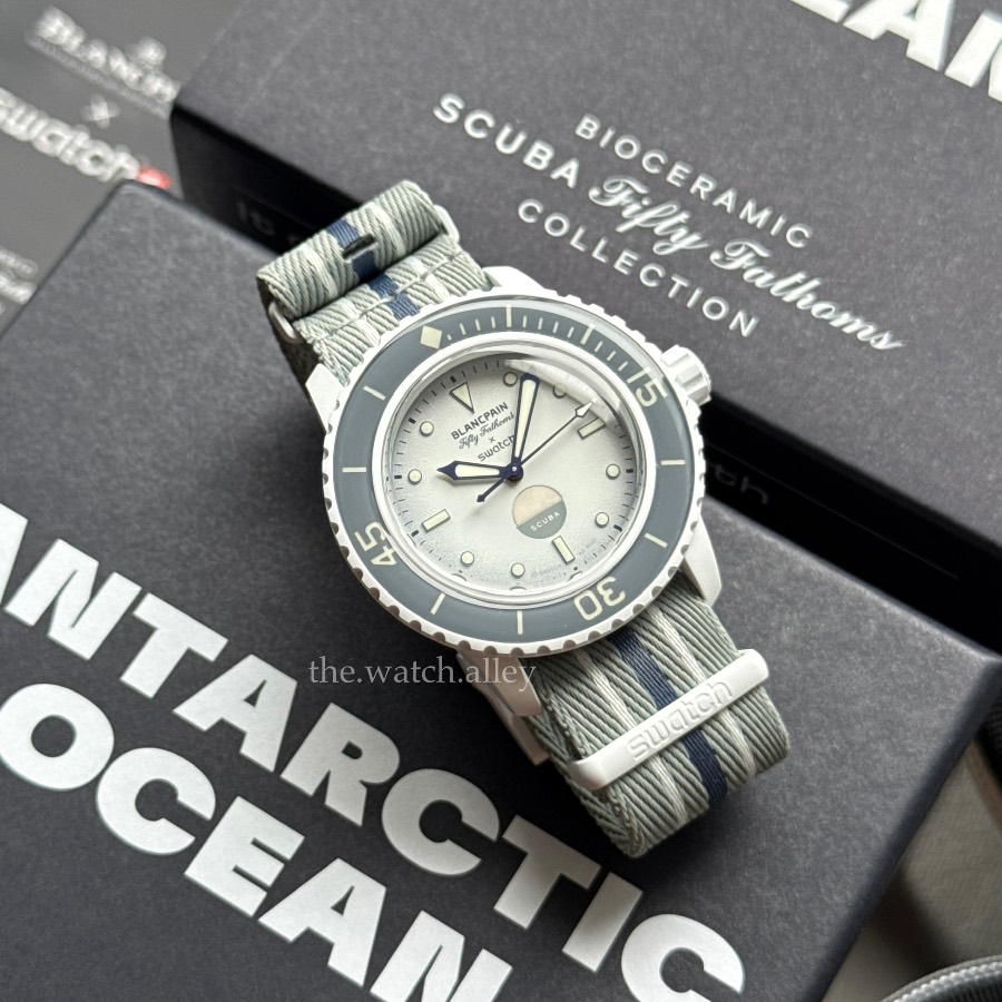 Blancpain X Swatch Blancpain X Swatch - Antarctic Ocean Scuba Fifty Fathoms - Gray and Blue