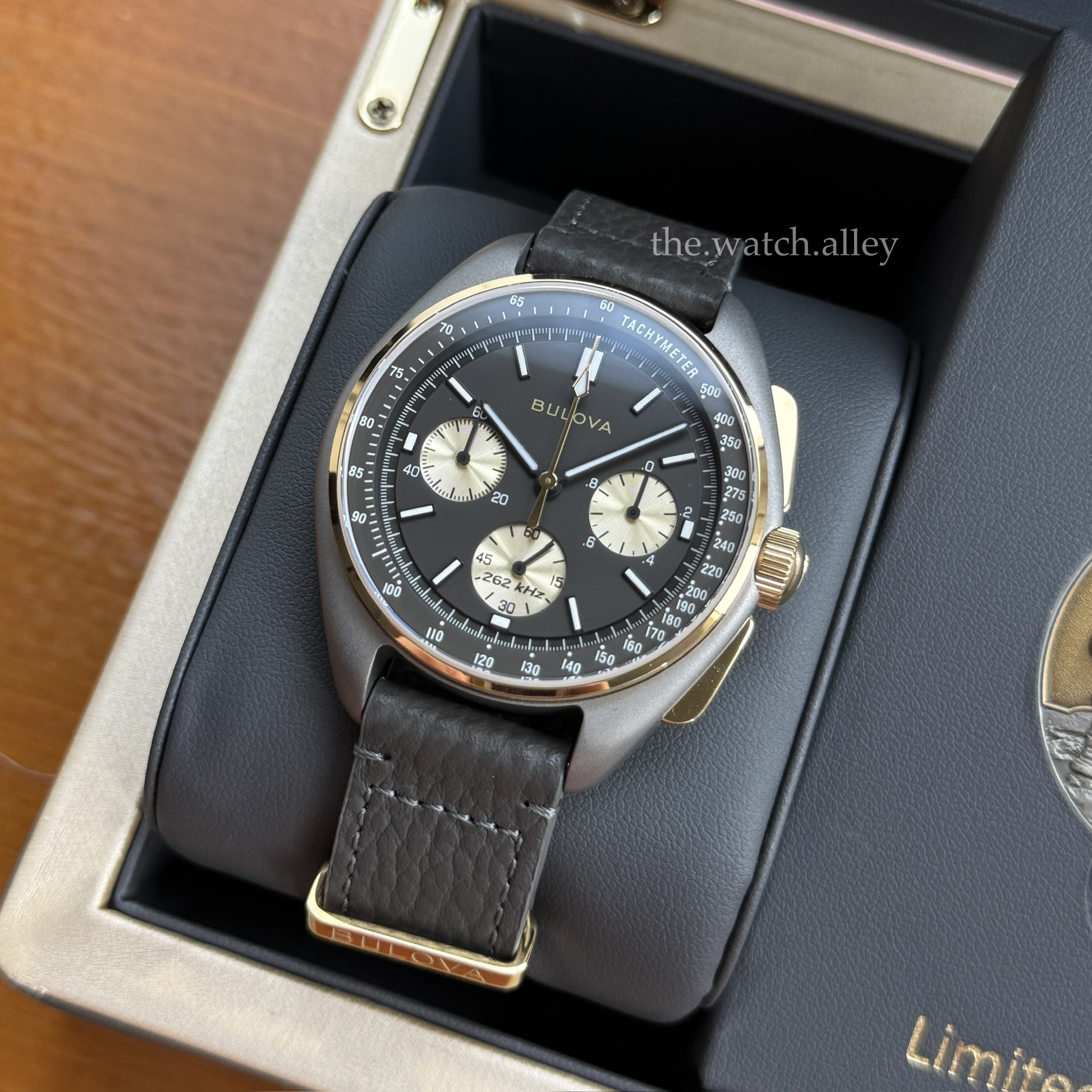 Bulova Bulova Lunar Pilot - “The Other Moon Watch” Apollo 15 - 50th Anniversary Limited Edition 5,000pcs 98A285 - Gold & Gray Chronograph