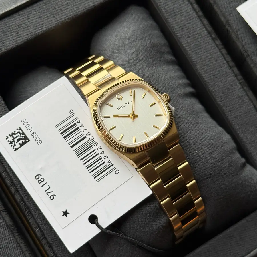 Bulova Bulova Super Seville Mini - 97L189 Gold Case and Silver-Tone Dial - Ladies Watch