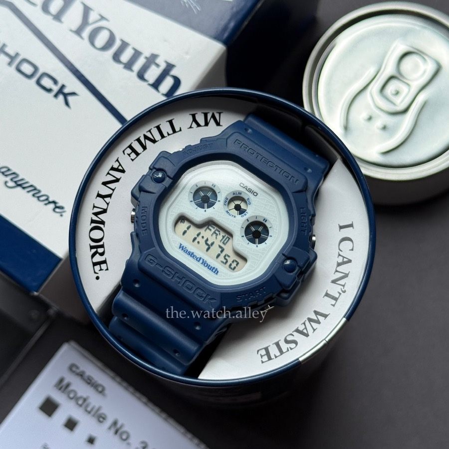 Casio GSHOCK Casio G-SHOCK x Wasted Youth - DW-5900WY-2 Japan Streetwear Collaboration Model - Navy Blue Digital Watch