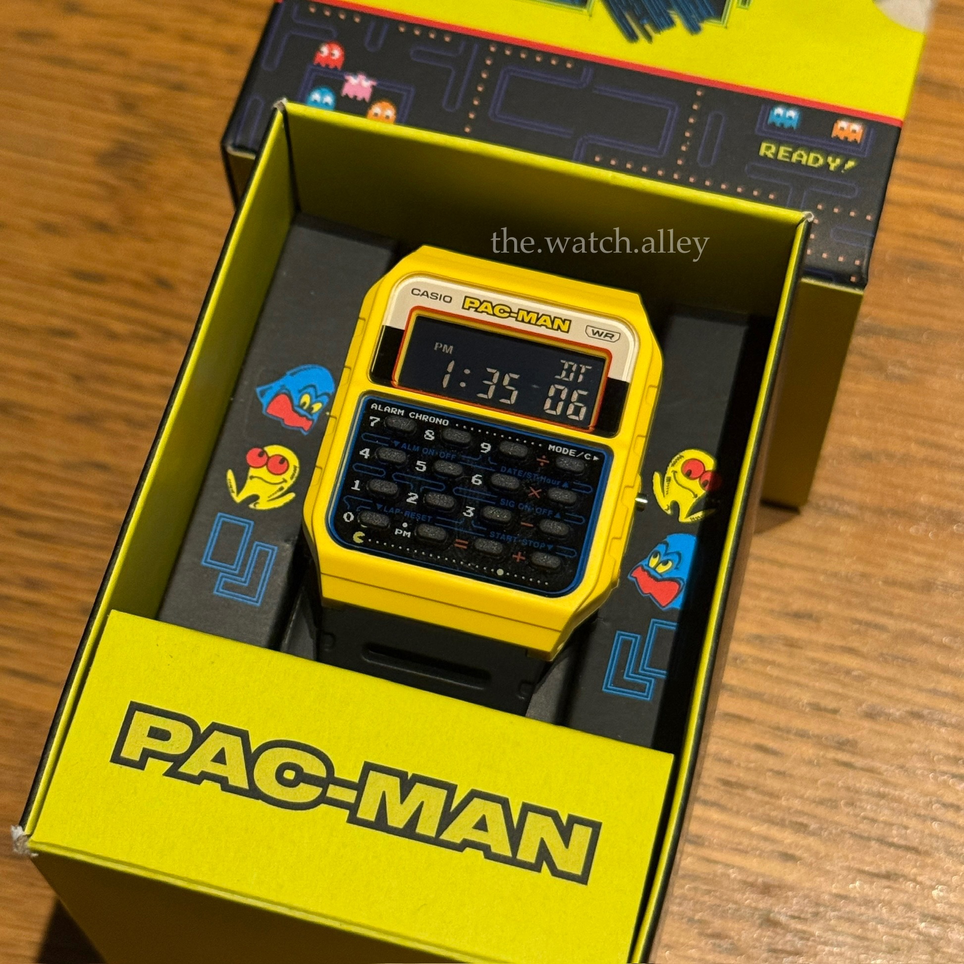 Casio Casio Vintage x PAC-MAN 45th Anniversary Special Collaboration Arcade-Inspired Calculator Watch - CA-53WPC-1B / CA-53WPC-1BDR