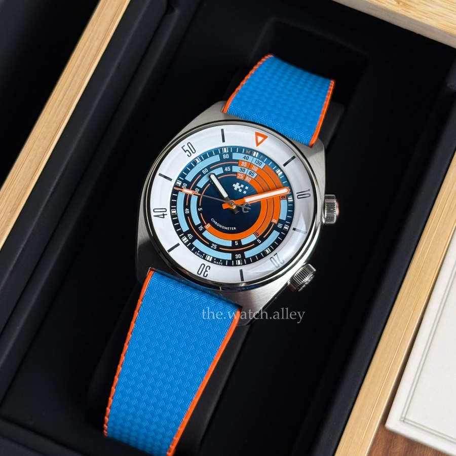 Christopher Ward Christopher Ward C65 Super Compressor Elite - Blue / Orange C65-41CSC2-S0WB0-RBO - True Super Compressor Automatic Diver