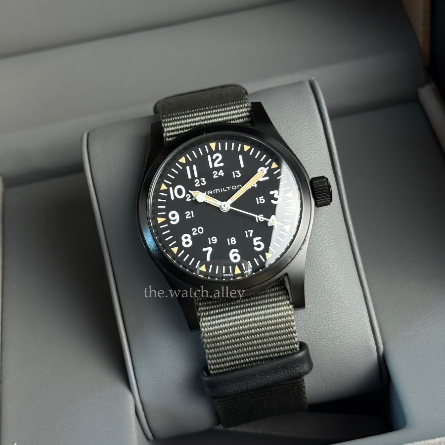 Hamilton Hamilton Khaki Field Mechanical - H69409930 Black Dial - Black PVD 38mm Hand-Wound Field Watch