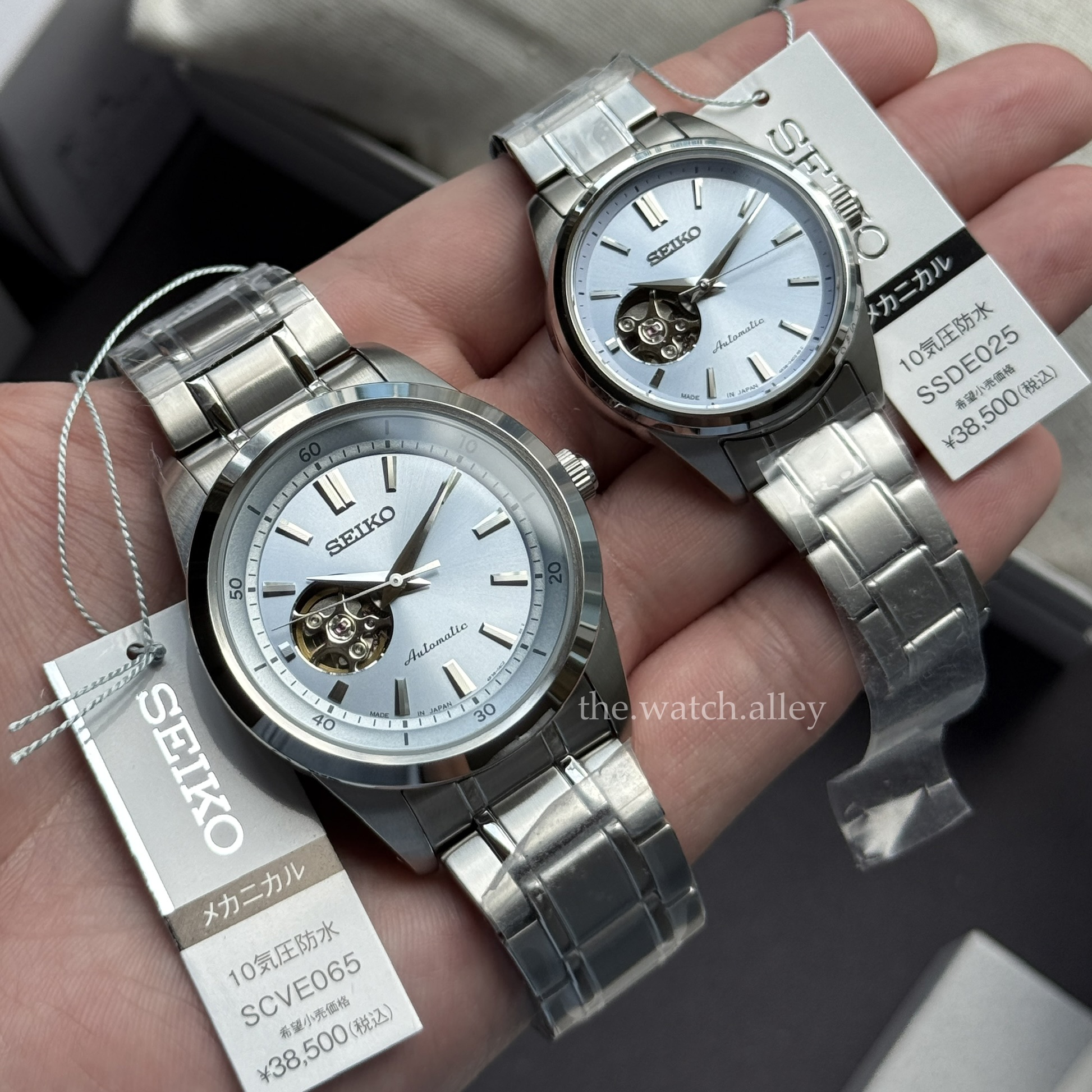 Seiko His & Hers | Couple Watch JDM Seiko - Open Heart - Ice Blue / Light Blue Dial 2026 Spring Collection - Limited Edition