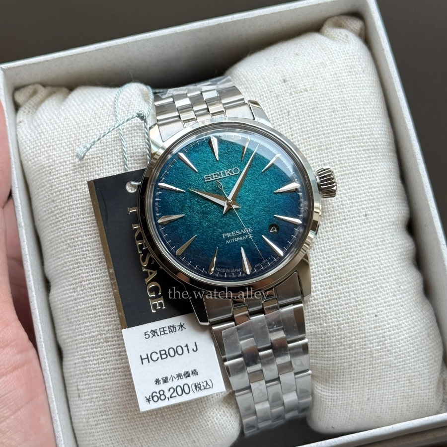 Seiko JDM Seiko Presage Cocktail Time - HCB001J / HCB001J1 Blue Textured Dial - Automatic Dress Watch