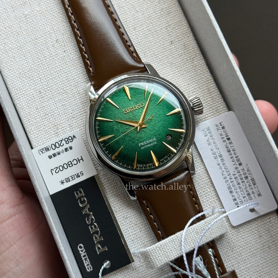 Seiko JDM Seiko Presage Cocktail Time - HCB002J / HCB002J1 Green Textured Dial - Automatic Dress Watch