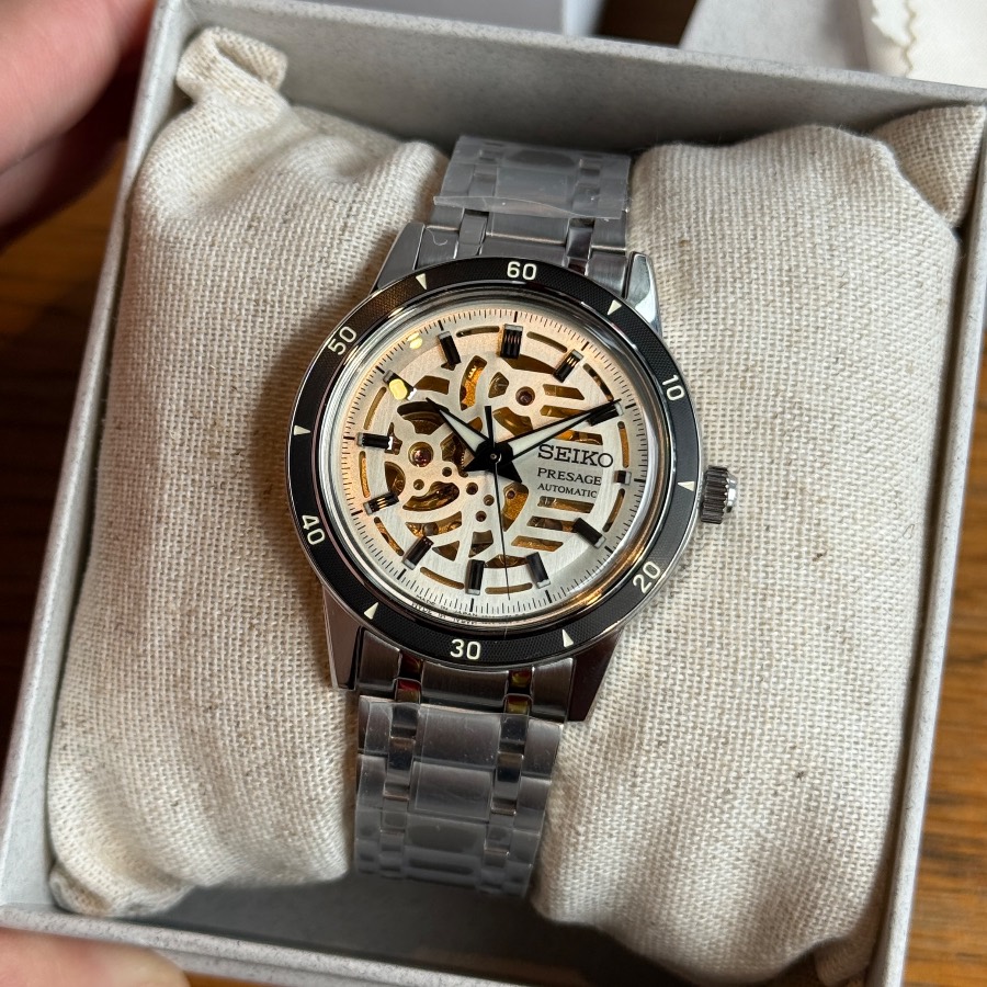 Seiko JDM Seiko Presage Style60’s - SARY255 White Skeleton Dial - Automatic Dress Watch