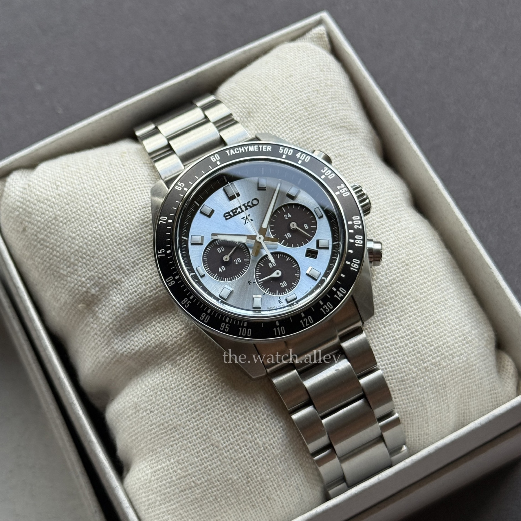 Seiko JDM Seiko Prospex Speedtimer Ver 2. - Ice Blue Panda SBDL109 (SSC935 / SSC935P1)- Solar Chronograph