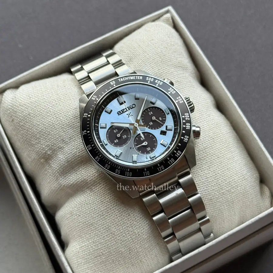 Seiko JDM Seiko Prospex Speedtimer Ver 2. - Ice Blue Panda SBDL109 (SSC935 / SSC935P1)- Solar Chronograph