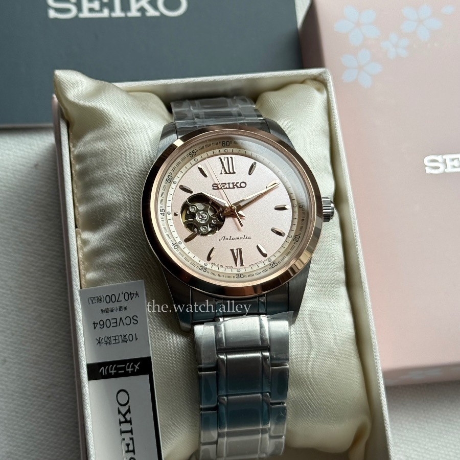 Seiko JDM Seiko Selection - SCVE064 Pink - Open Heart Automatic 2026 SAKURA Blooming Limited Edition 800pcs
