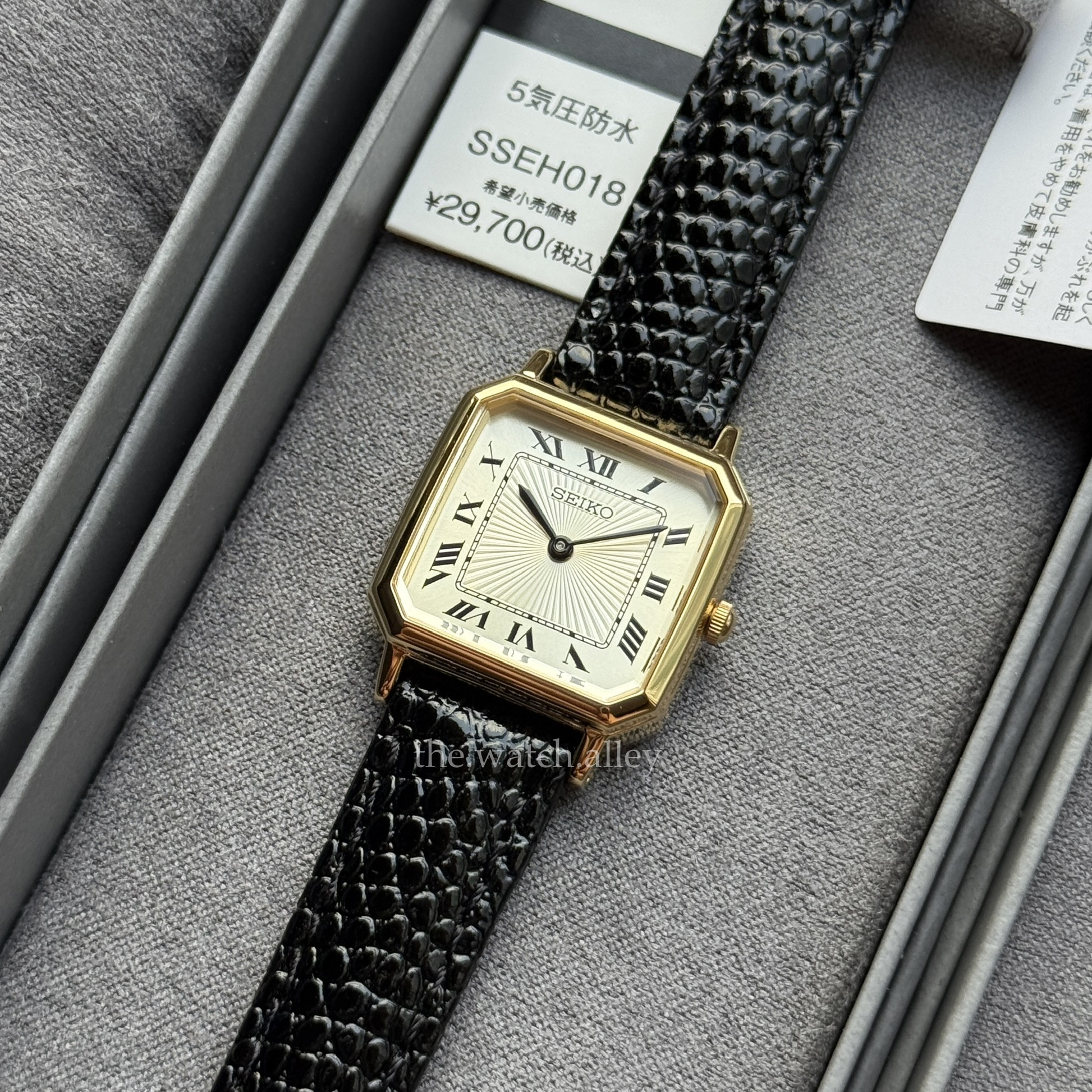 Seiko JDM Seiko Selection x Nano Universe - Special Edition SSEH018 Gold Case & Black Leather Strap - Ladies Watch