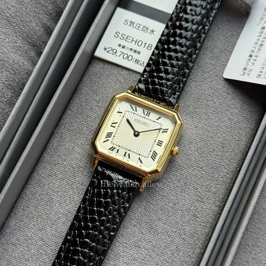 Seiko JDM Seiko Selection x Nano Universe - Special Edition SSEH018 Gold Case & Black Leather Strap - Ladies Watch