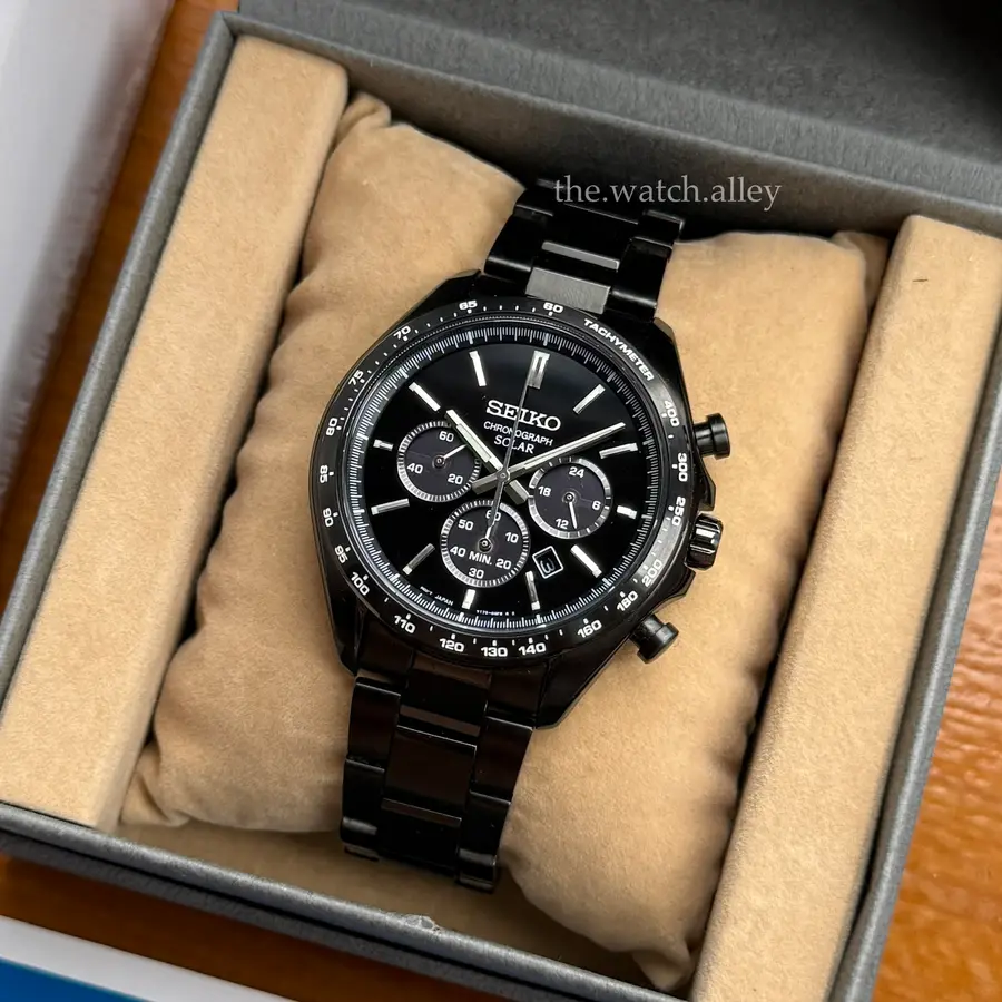Seiko JDM Seiko - Solar Chronograph SBPY169 - All Black - Selection