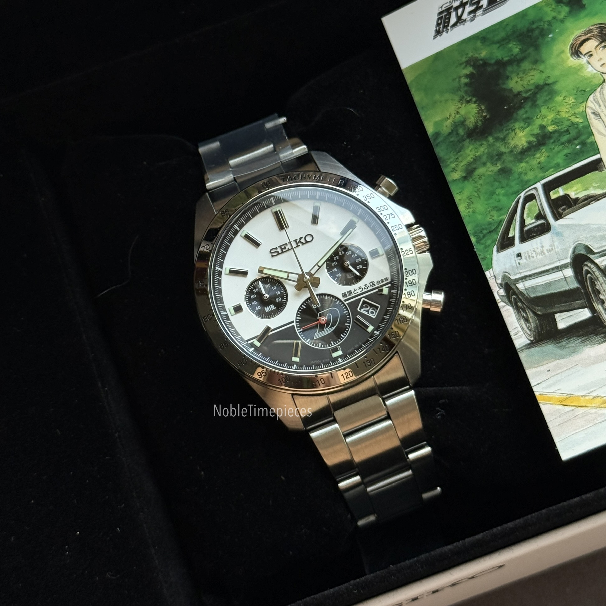 Seiko JDM Seiko x “Initial D” 30th Anniversary Collaboration Watch Made in Japan | Limited to 1,995 Pieces - Panda Chronograph