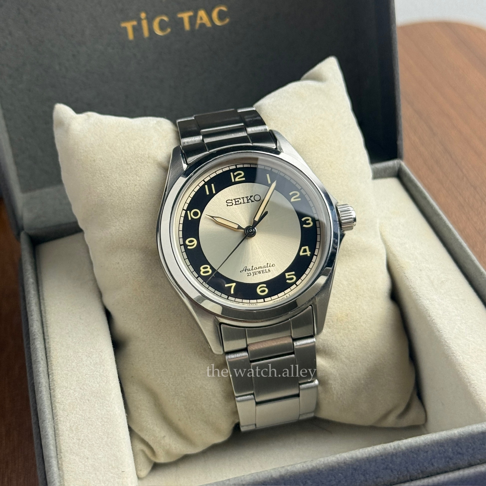 Seiko JDM Seiko x TiCTAC - SZSB025 Champagne Gold / Black “Tuxedo” Dial - Limited Production
