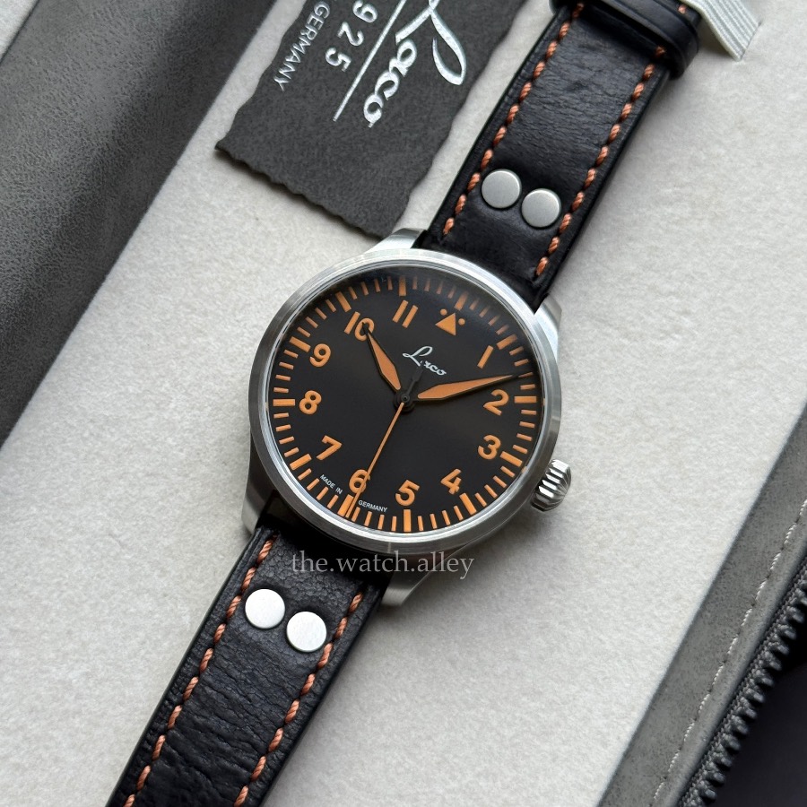 Laco Laco Pilot Neapel 39mm - Type A Dial Automatic Flieger Watch - Black & Orange Ref. 862129