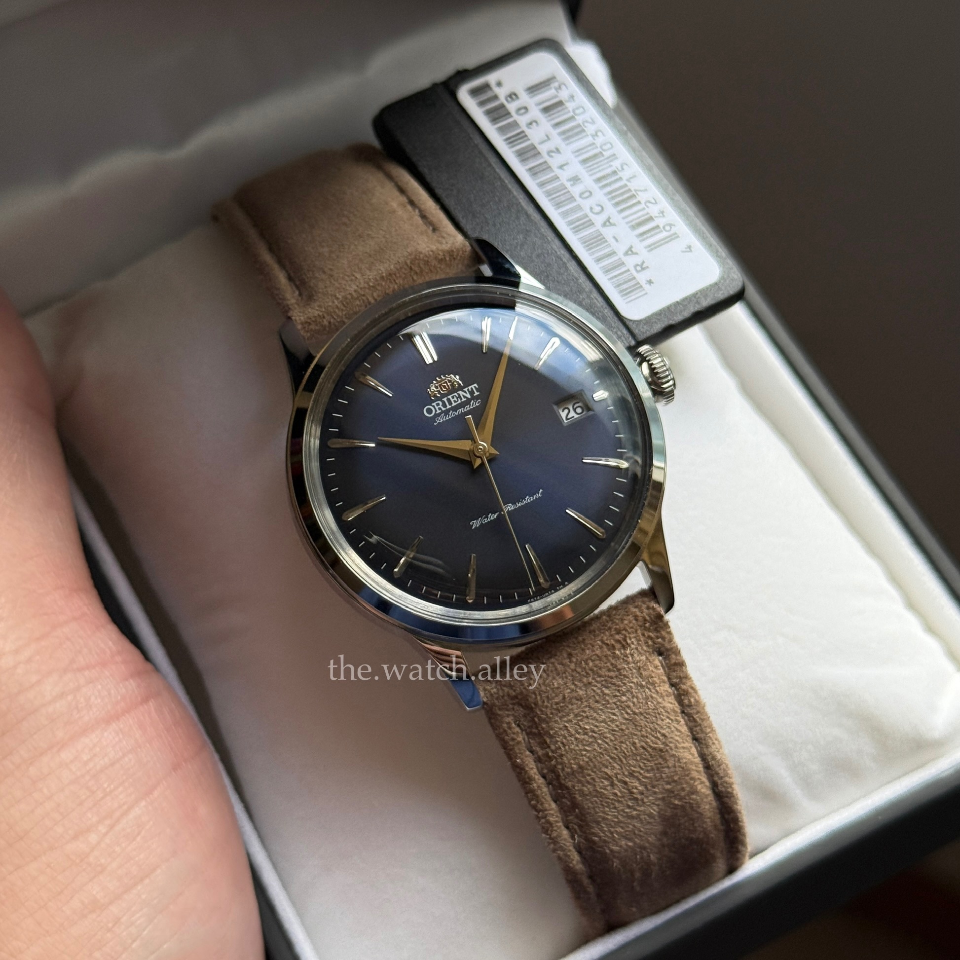 Orient Orient Bambino 38 Automatic - RA-AC0M12L30B Limited Edition Navy Blue Dial and Beige Leather Strap - Dress Watch