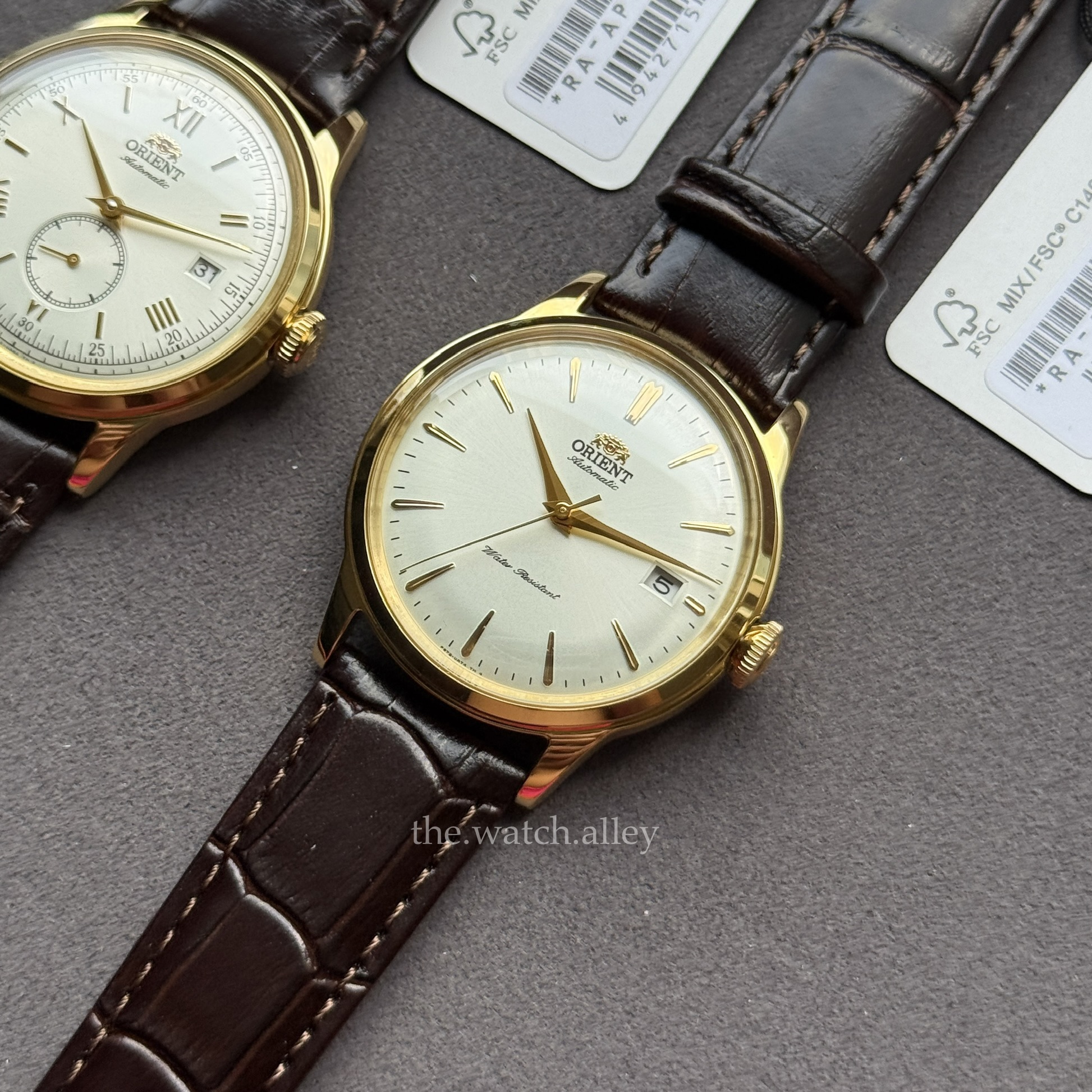 Orient Orient Bambino 38mm - Gold Case White Dial / Brown Leather Strap - RA-AC0M01S30B