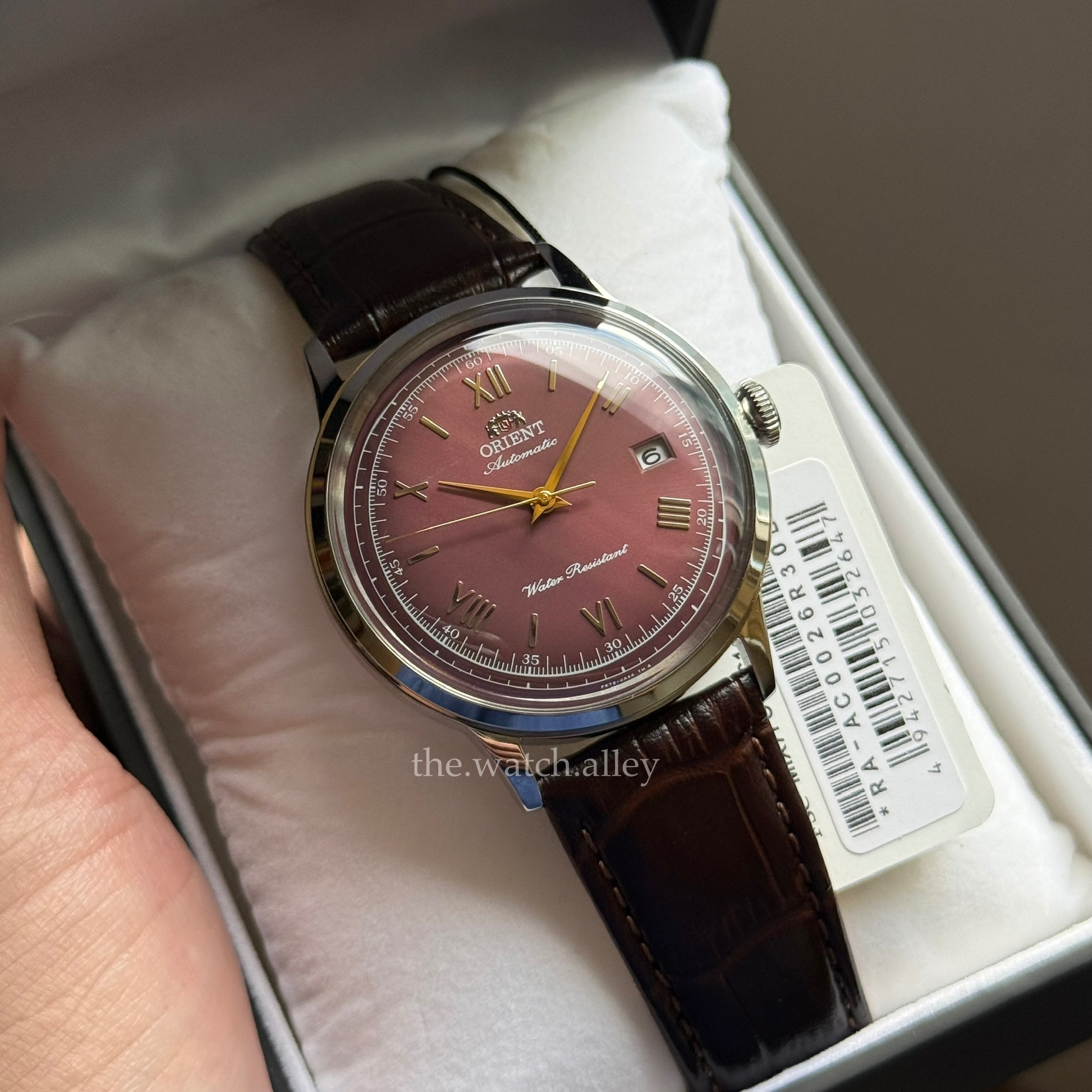 Orient Orient Bambino Version 2 Automatic - RA-AC0026R30B Bordeaux Red Dial and Brown Leather Strap - Dress Watch