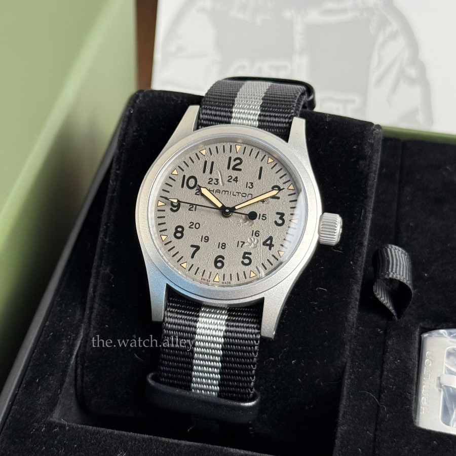 Hamilton RARE Hamilton Khaki Field Mechanical - H89409980 Tokyo Cat Street Exclusive Edition - Grey Paw Print Dial