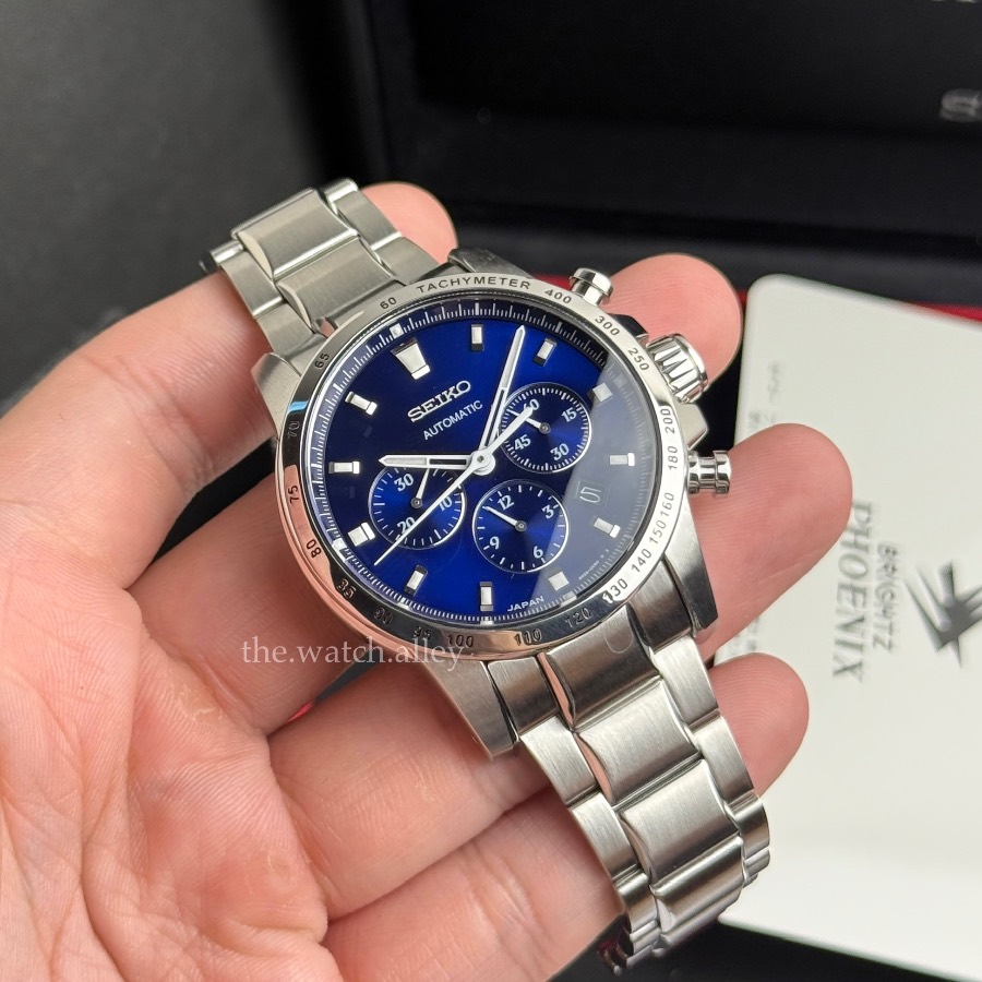 Seiko RARE JDM Seiko Brightz Phoenix Mechanical Chronograph SAGK007 / 8R28-00B0 Blue Dial - Automatic - Discontinued Model