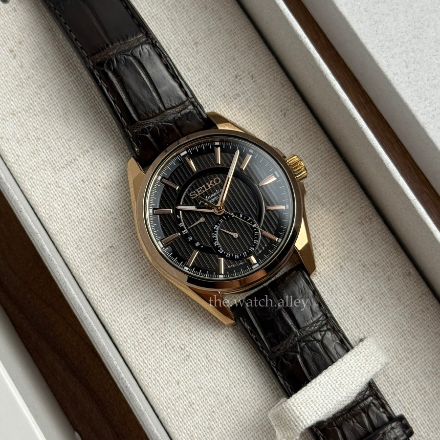 Seiko Rare JDM Seiko Presage - SARW010 Rose Gold Case / Dark Brown Dial Power Reserve - Automatic Dress Watch - Discontinued Model