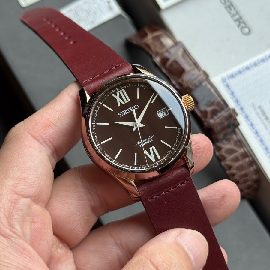 Seiko Rare JDM Seiko Presage - SARX008 “Hiwadairo” Brown Enamel Dial 300pcs Limited Edition - Rose Gold
