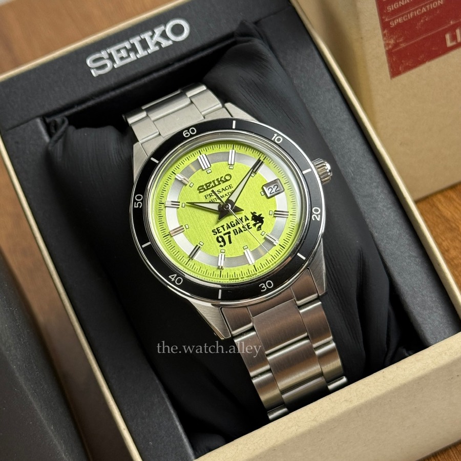 Seiko Rare JDM Seiko Presage Style60's - SARY225 Lime Green Dial George Tokoro's Setagaya Base Collaboration - Limited Edition 970pcs