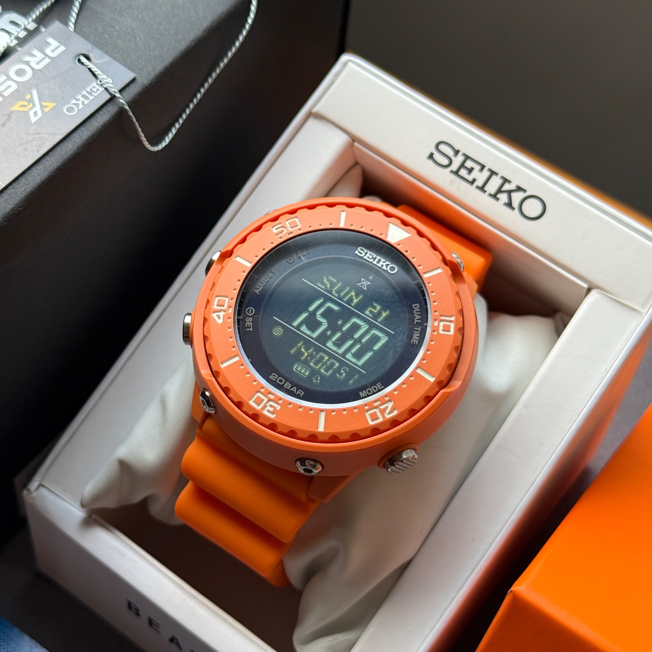 Seiko Rare JDM Seiko Prospex Fieldmaster x BEAMS - SBEP021 Solar Digital “Digi Tuna” - LOWERCASE Limited Edition 500pcs