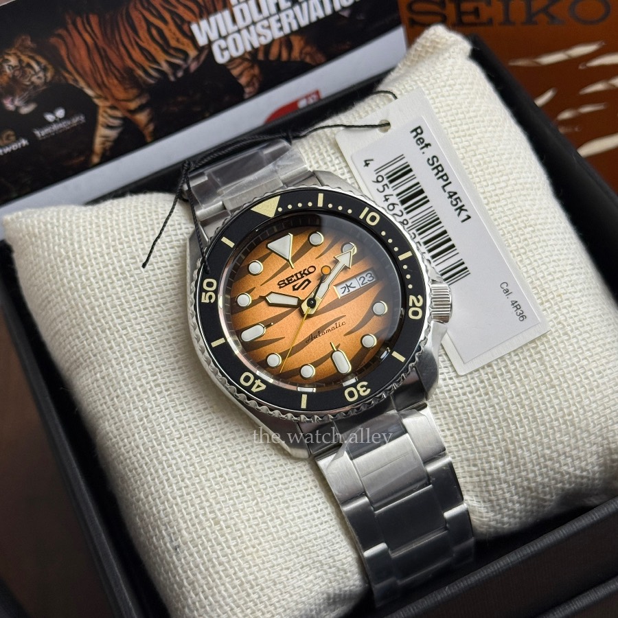 Seiko RARE Seiko 5 Sports “Sumatran Tiger” - SRPL45 / SRPL45K1 Indonesia Exclusive 3rd Limited Edition 1,000pcs