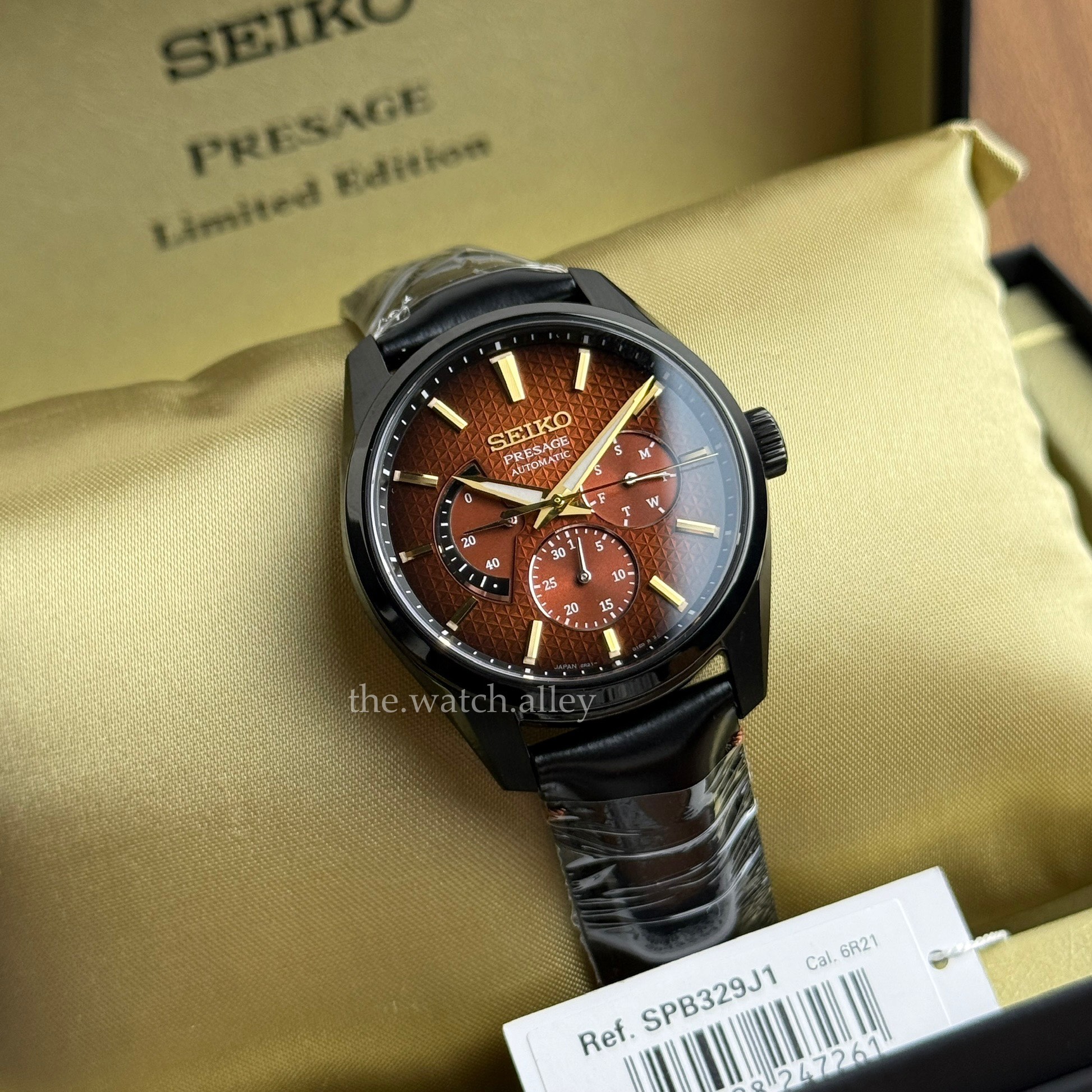 Seiko RARE Seiko Presage Sharp Edged Series - SPB329 / SPB329J1 Kakiiro Dial - Kabuki-inspired Limited Edition 2,000pcs