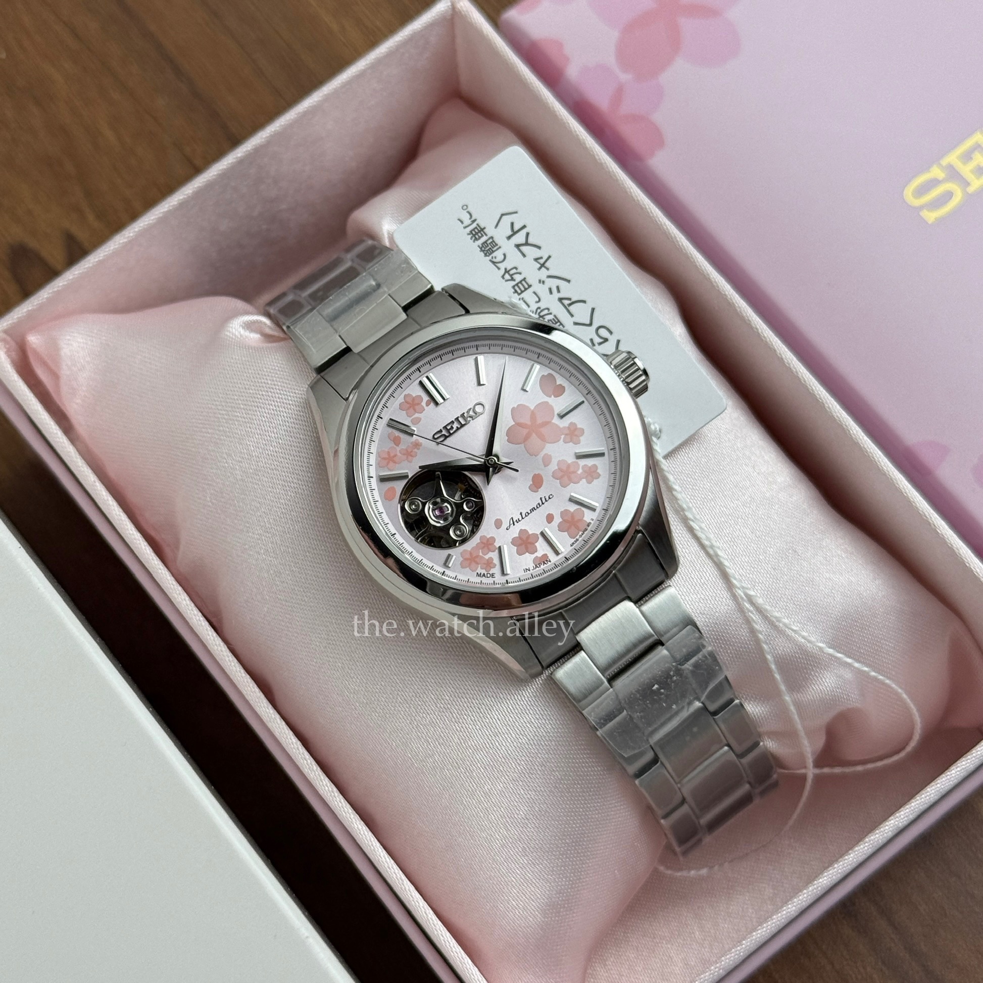 Seiko RARE Seiko Selection Sakura / Cherry Blossom - HFB011 / HFB011J Off-Catalog Japan Exclusive - Automatic Open Heart Ladies Watch