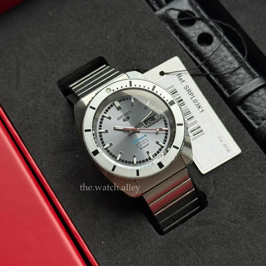 Seiko Seiko 5 Sports - “Ash Blue” SRPL03 / SRPL03K1 - 1968 Heritage Design Recreation- Limited Edition 9,999pcs