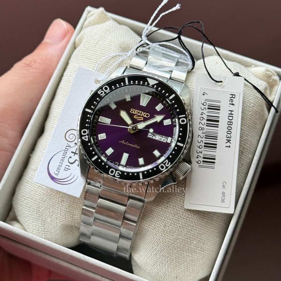 Seiko Seiko 5 Sports - HDB003 / HDB003K1 "Edo-murasaki" "Edo Purple" 145th Anniversary Limited Edition 9,999pcs