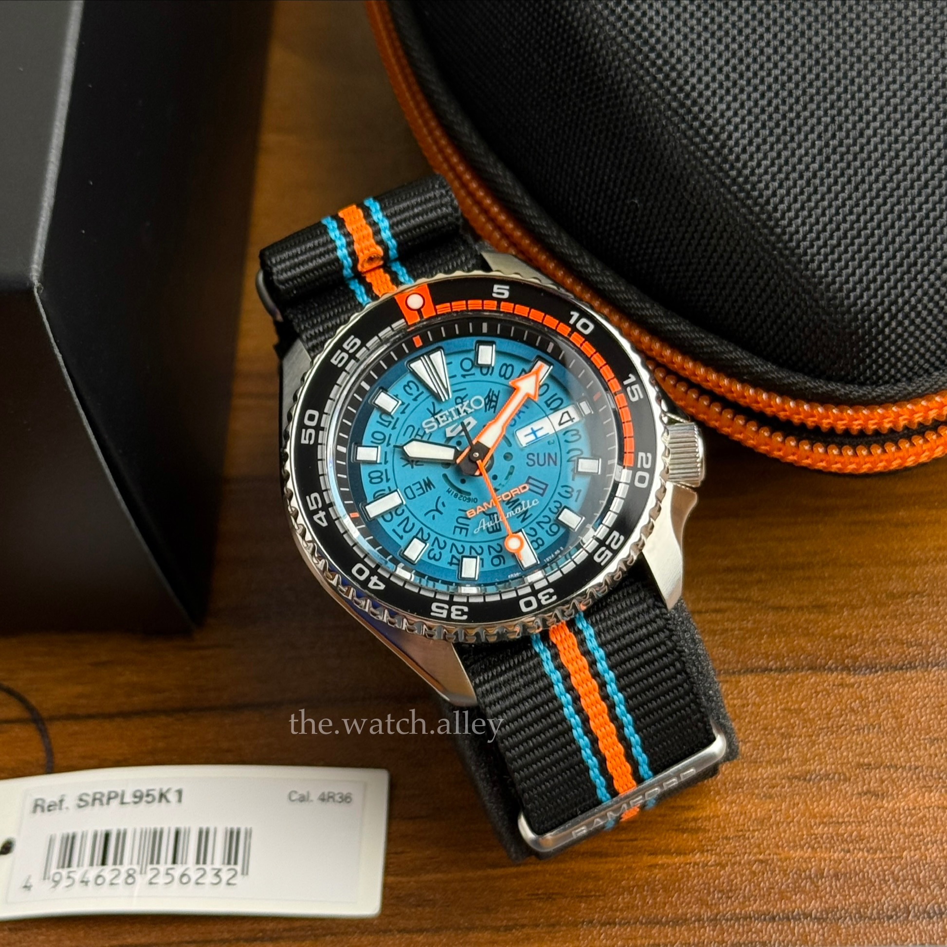 Seiko Seiko 5 Sports x BAMFORD - SRPL95 / SRPL95K1 Blue Skeleton Dial - Seiko Boutique Exclusive Limited Edition 2,025pcs