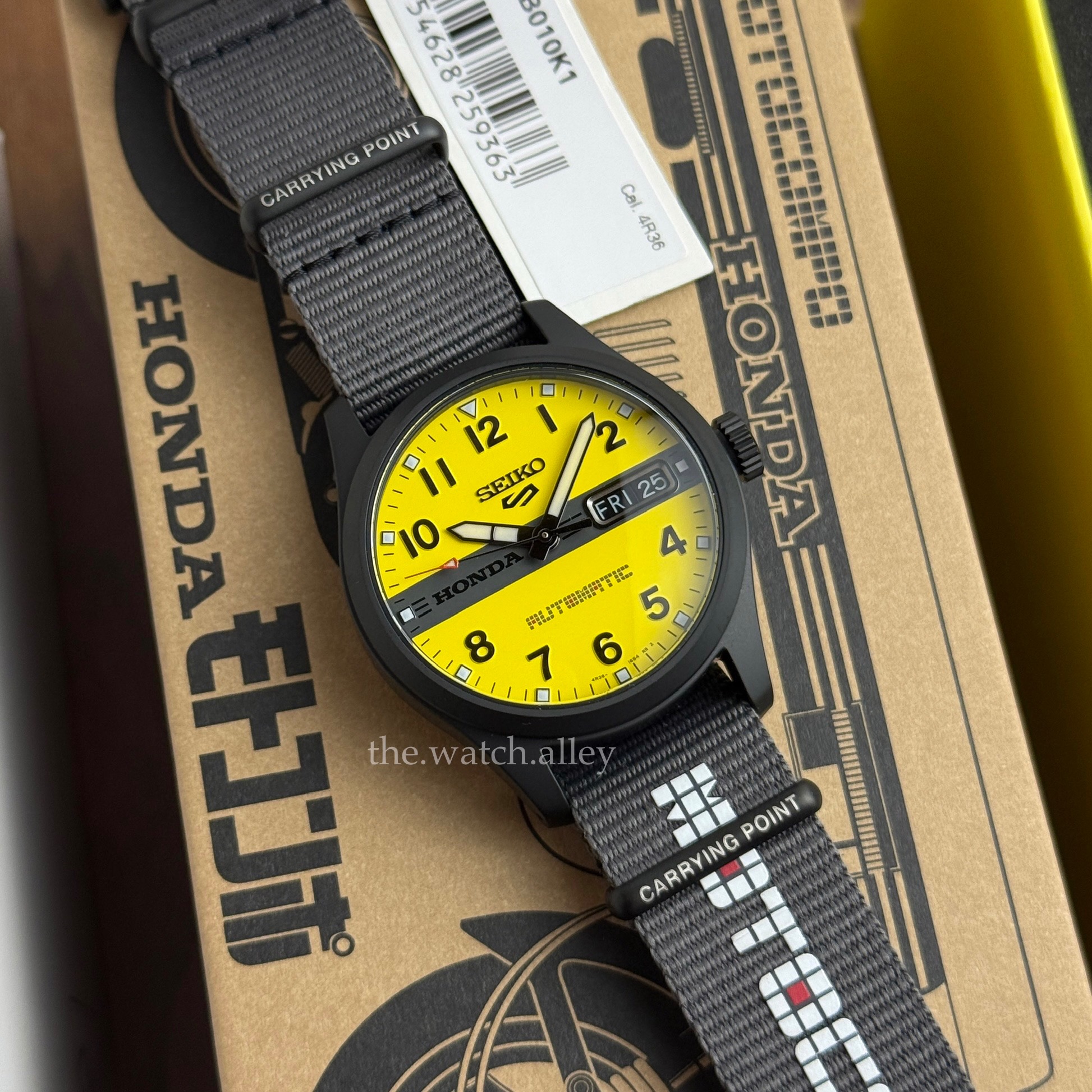 Seiko Seiko 5 Sports x Honda Motocompo - HDB010 / HDB010K1 Yellow Dial - 45th Anniversary Limited Edition 8,000pcs