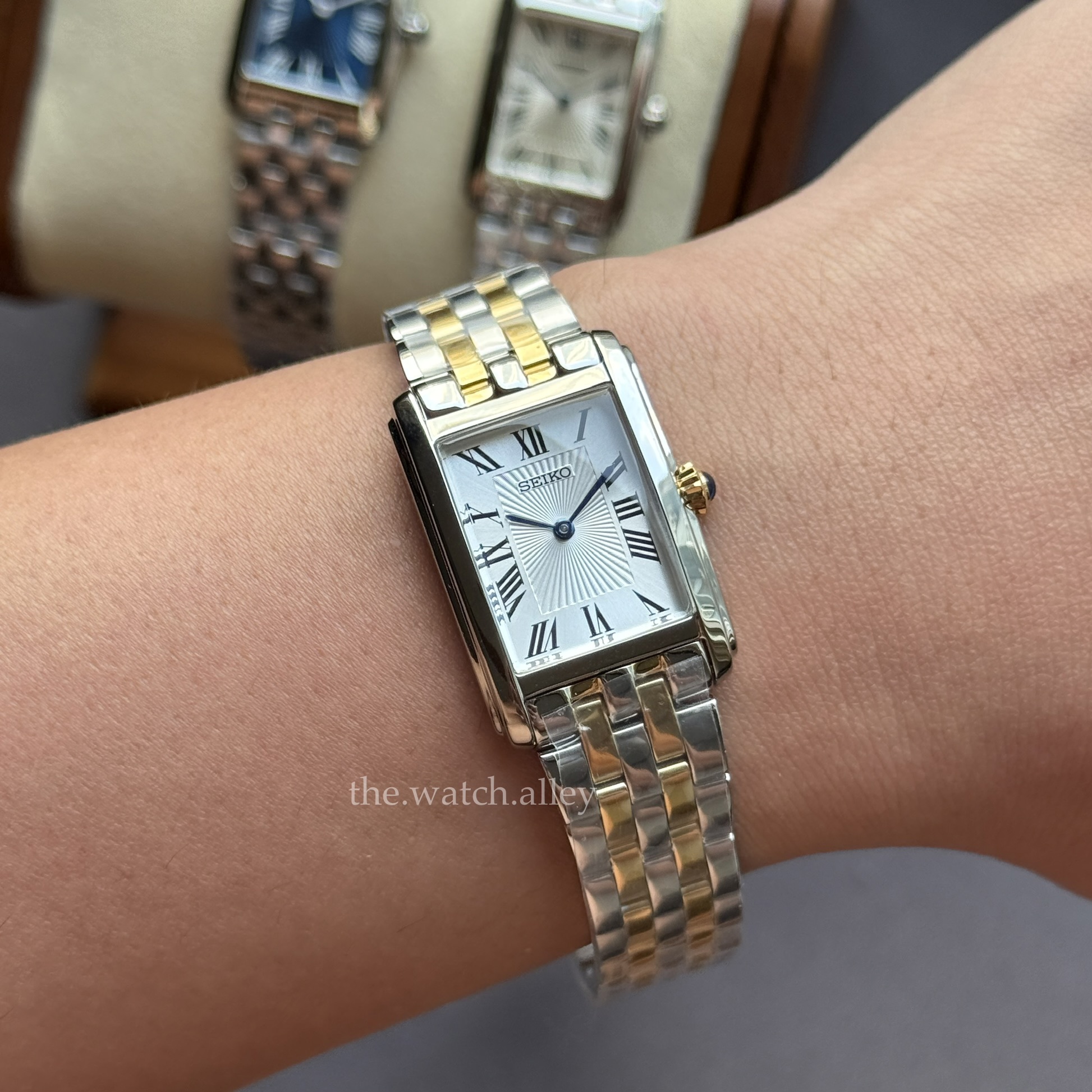 Seiko Seiko Essentials - Classic "Tank" SWR087 / SWR087P1 Two-tone Gold - Ladies / Women’s Watch