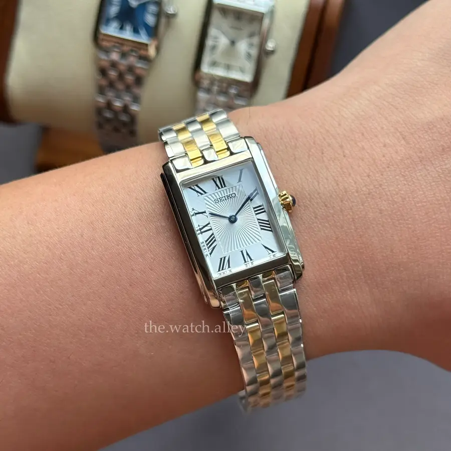 Seiko Seiko Essentials - Classic "Tank"  SWR087 / SWR087P1 Two-tone Gold - Ladies / Women’s Watch