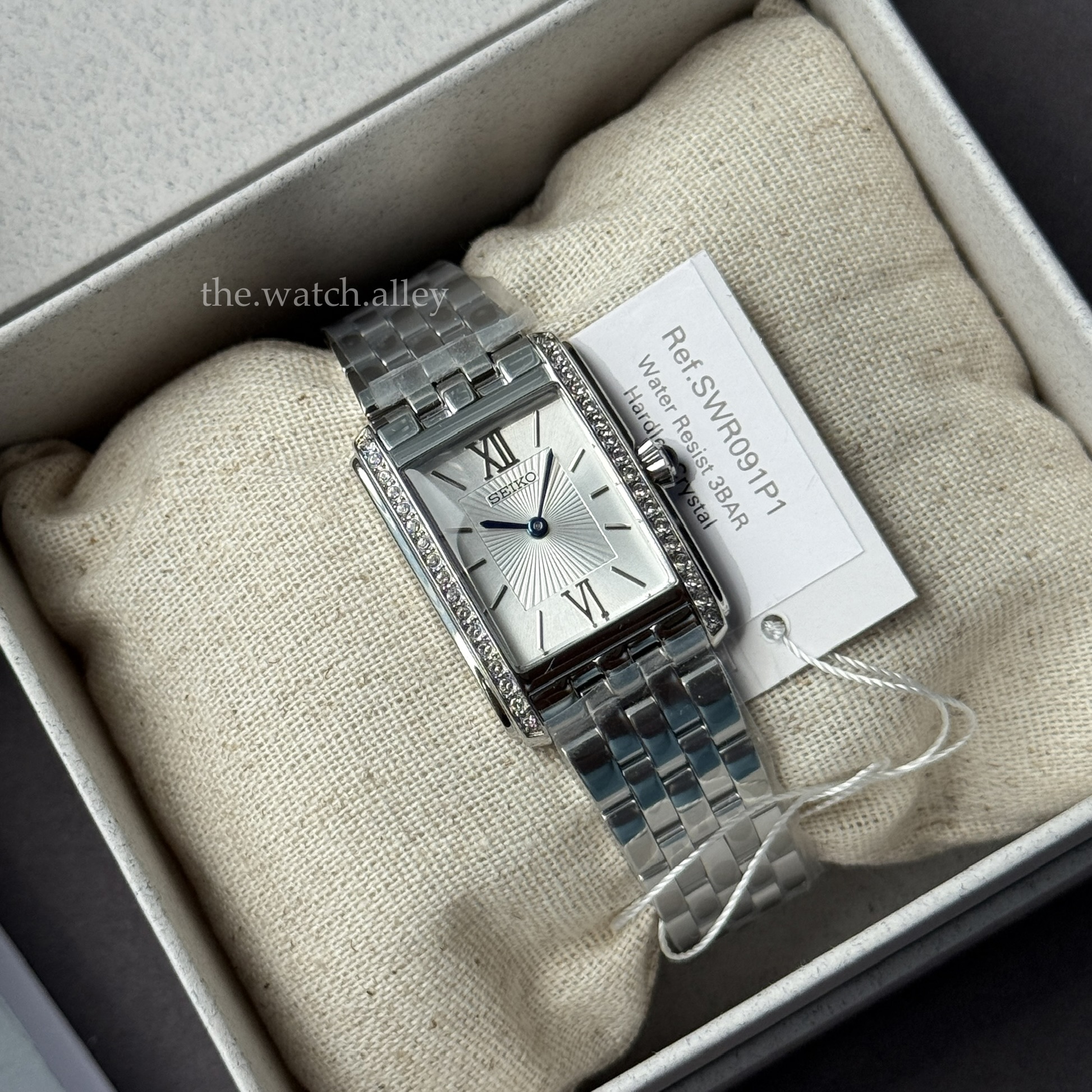 Seiko Seiko Essentials - Classic Tank SWR091 / SWR091P1 Ladies / Women’s - Stainless Steel with Crystals