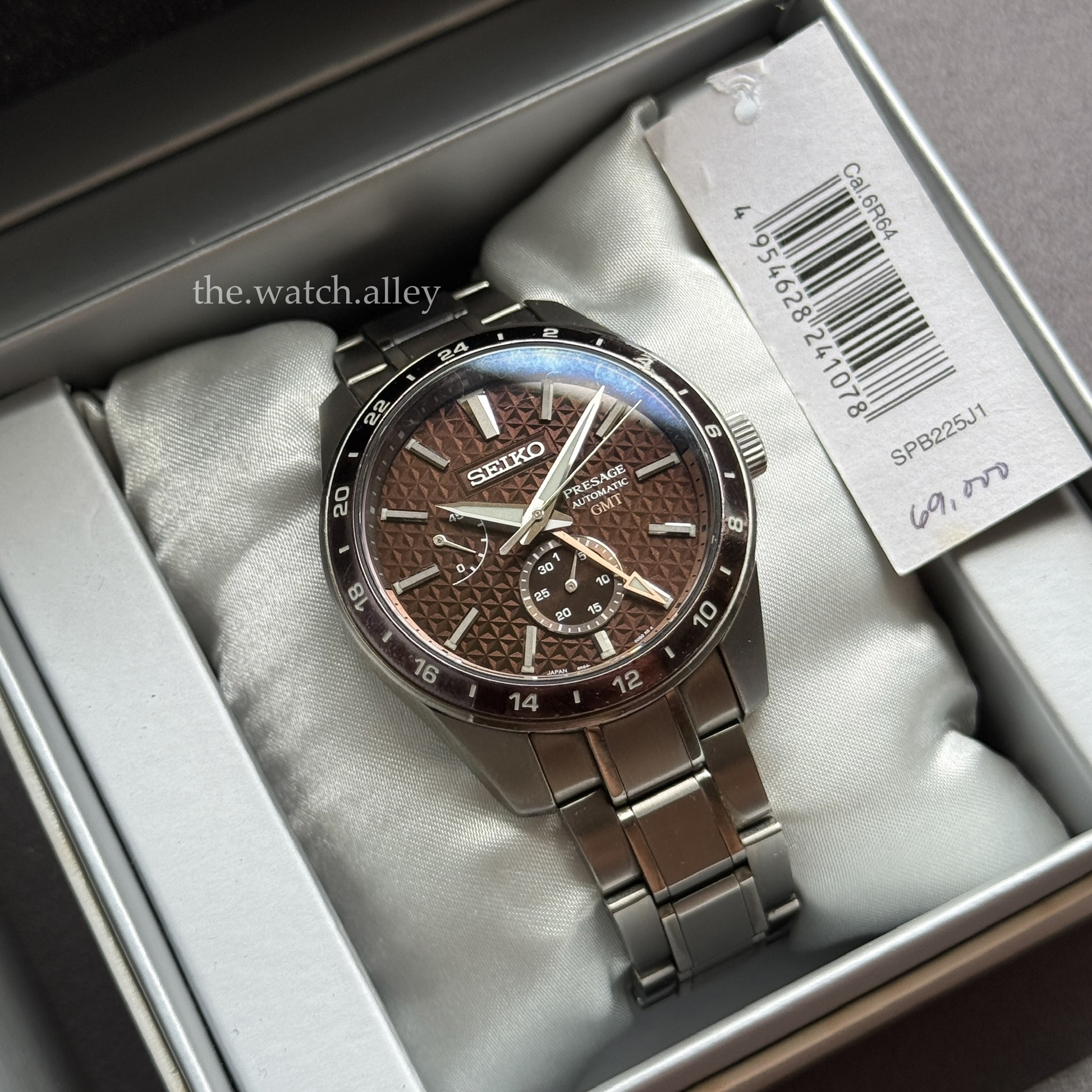Seiko Seiko Presage - Automatic True GMT “Hihada-Iro” SPB225 / SPB225J1 Brown - Sharp Edged Series