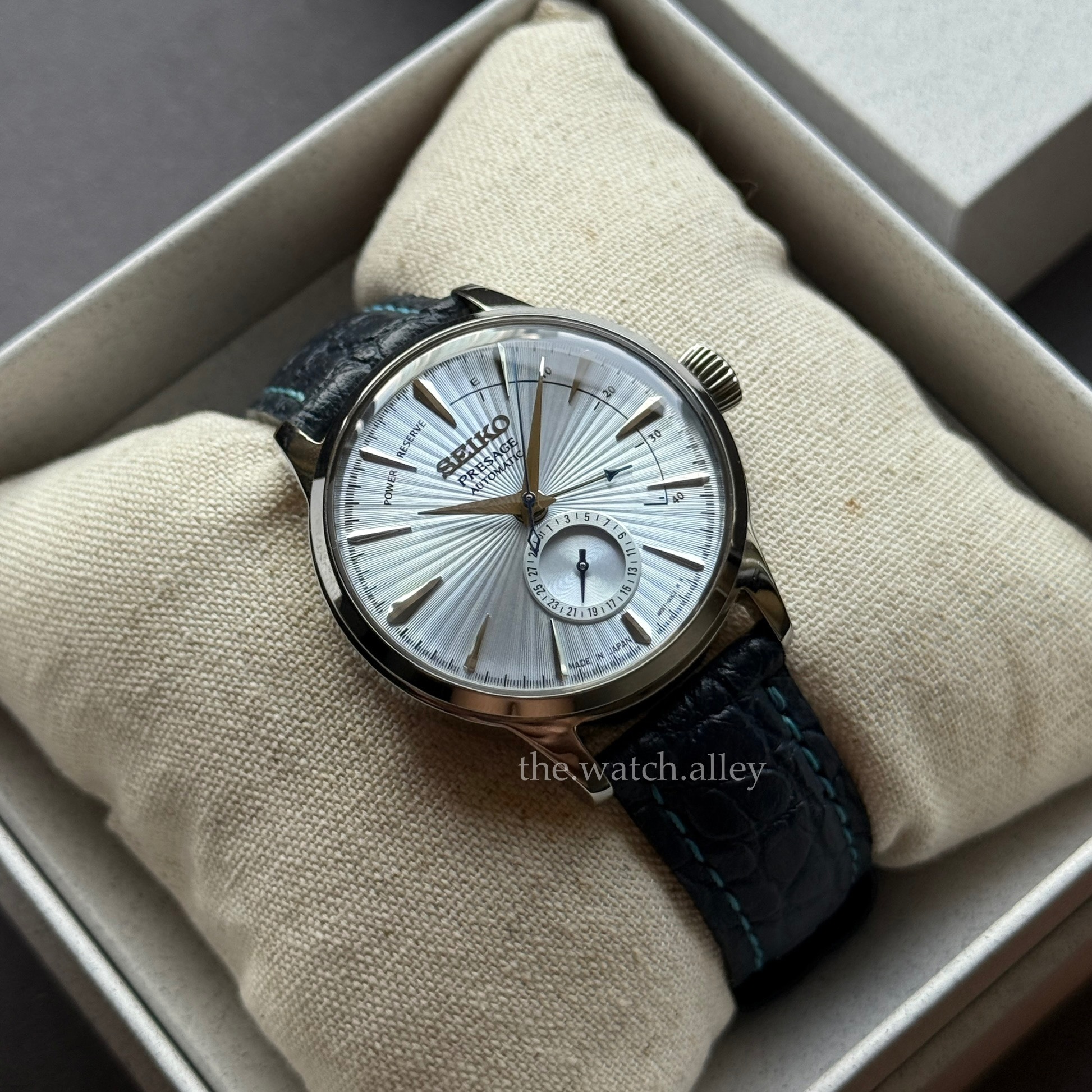 Seiko Seiko Presage Cocktail Time - Ice Blue “Sky Diving” SSA343 / SSA343J1 - Power Reserve Indicator