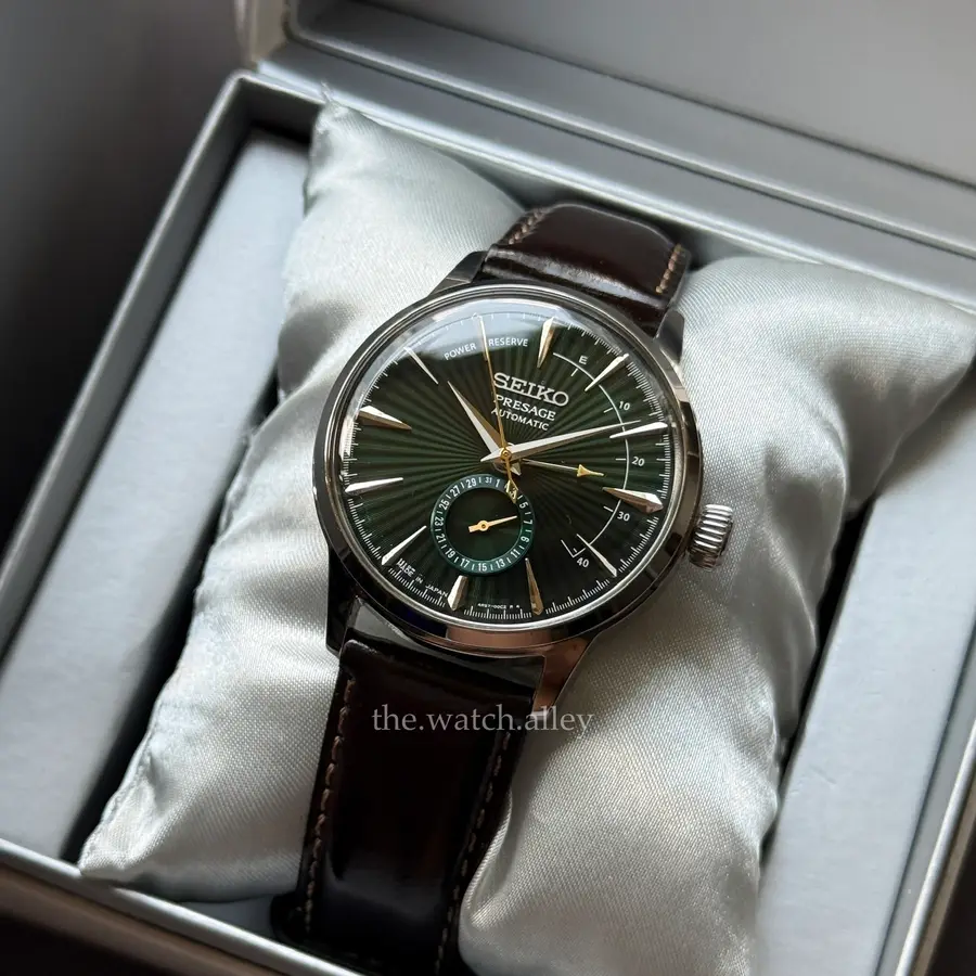 Seiko Seiko Presage - Cocktail Time “Midnight Mockingbird” Green SSA459 / SSA459J1 - Power Reserve Indicator