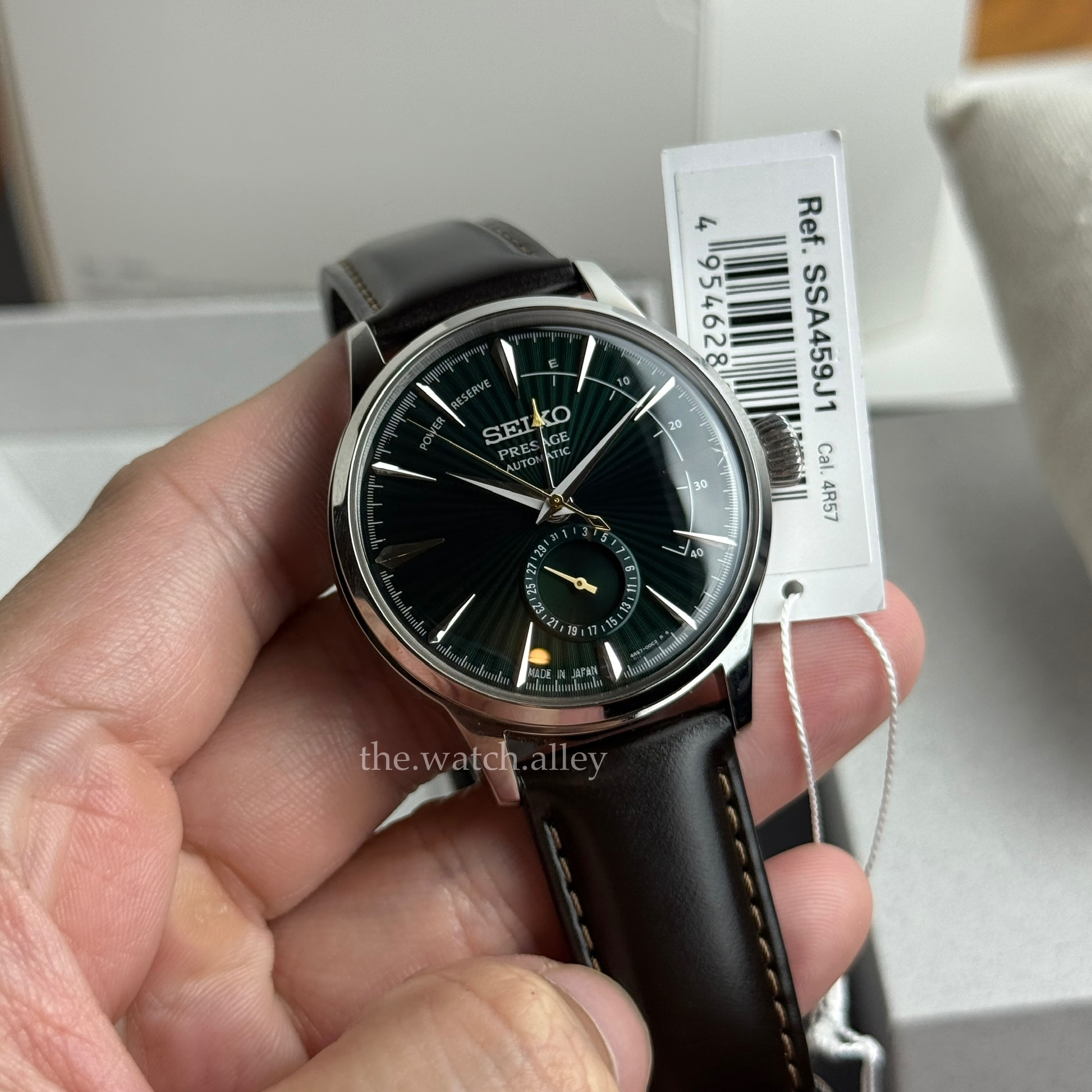 Seiko Seiko Presage - Cocktail Time “Midnight Mockingbird” Green SSA459 / SSA459J1 - Power Reserve Indicator