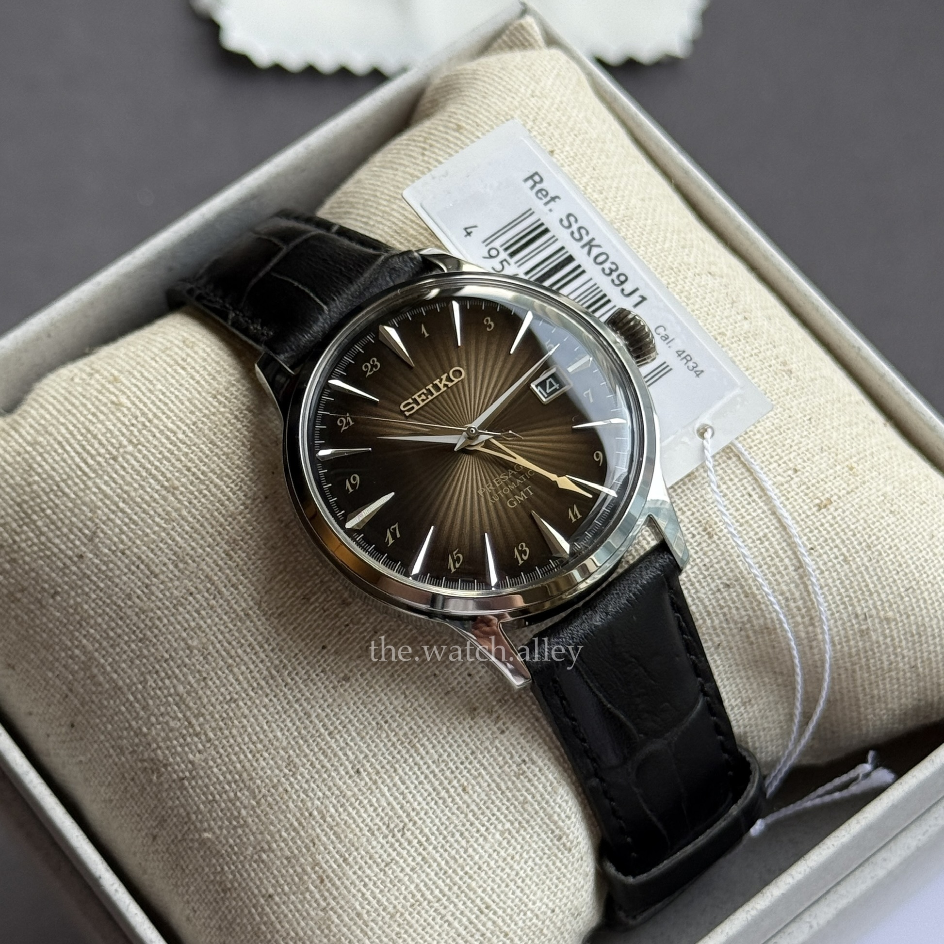 Seiko Seiko Presage GMT - “Rusty Nail” Brown Dial SSK039 / SSK039J1 - Cocktail Time Dress Watch