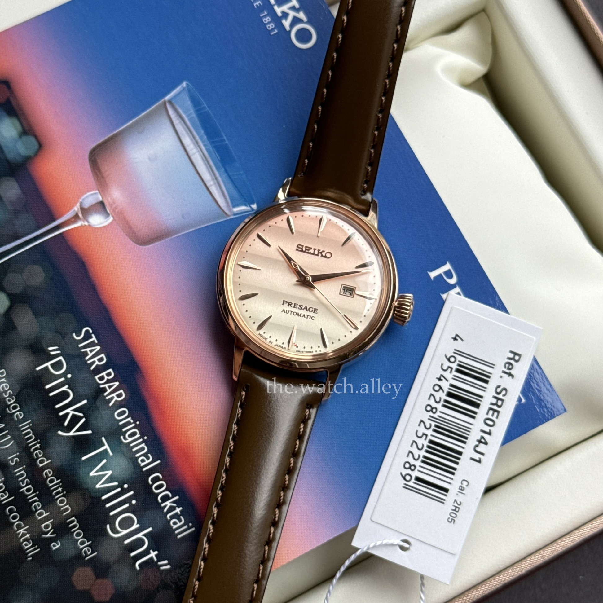 Seiko Seiko Presage Ladies - “Pinky Twilight” SRE014 / SRE014J1 - Rose Gold Star Bar Cocktail Time - Limited Edition 5,000pcs