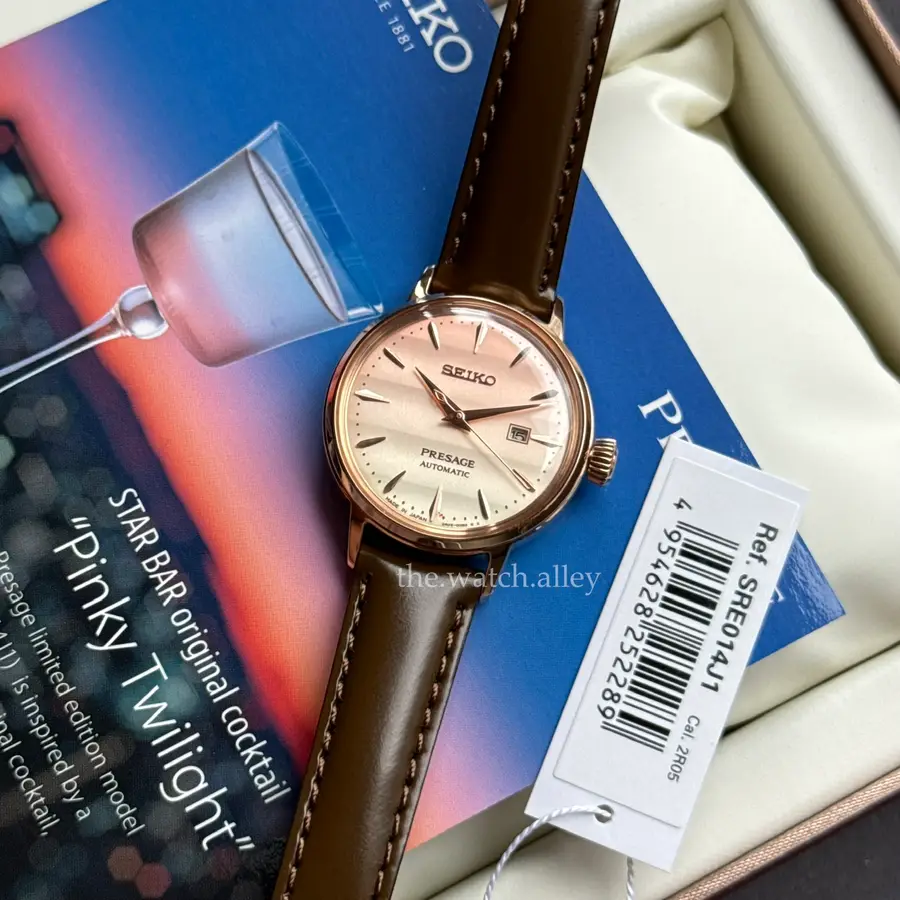 Seiko Seiko Presage Ladies - “Pinky Twilight” SRE014 / SRE014J1 - Rose Gold Star Bar Cocktail Time - Limited Edition 5,000pcs
