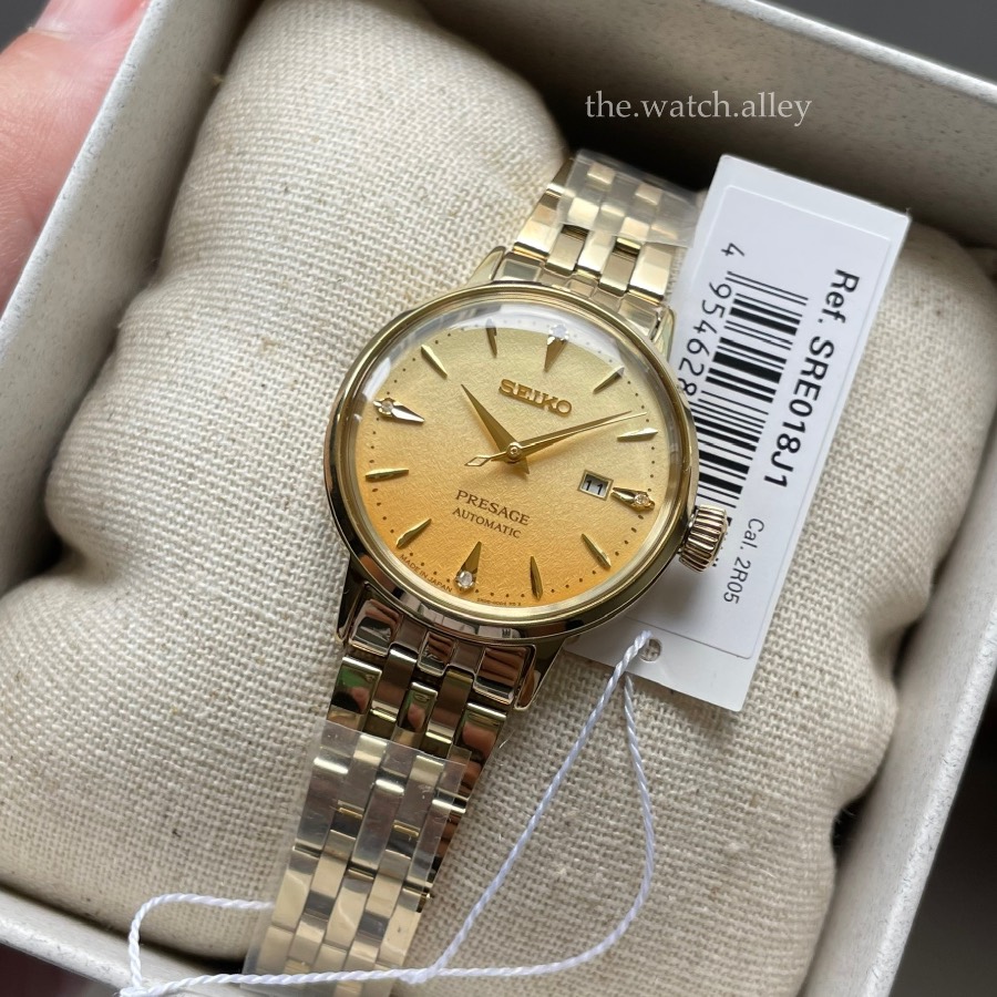 Seiko Seiko Presage Ladies - SRE018 / SRE018J1 Gold Diamonds - “Eggnog” Cocktail Time
