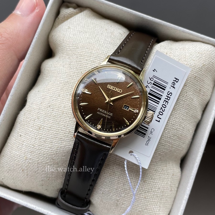 Seiko Seiko Presage Ladies - SRE020 / SRE020J1 - Brown & Gold Diamonds - “Jamaican Coffee” Cocktail Time