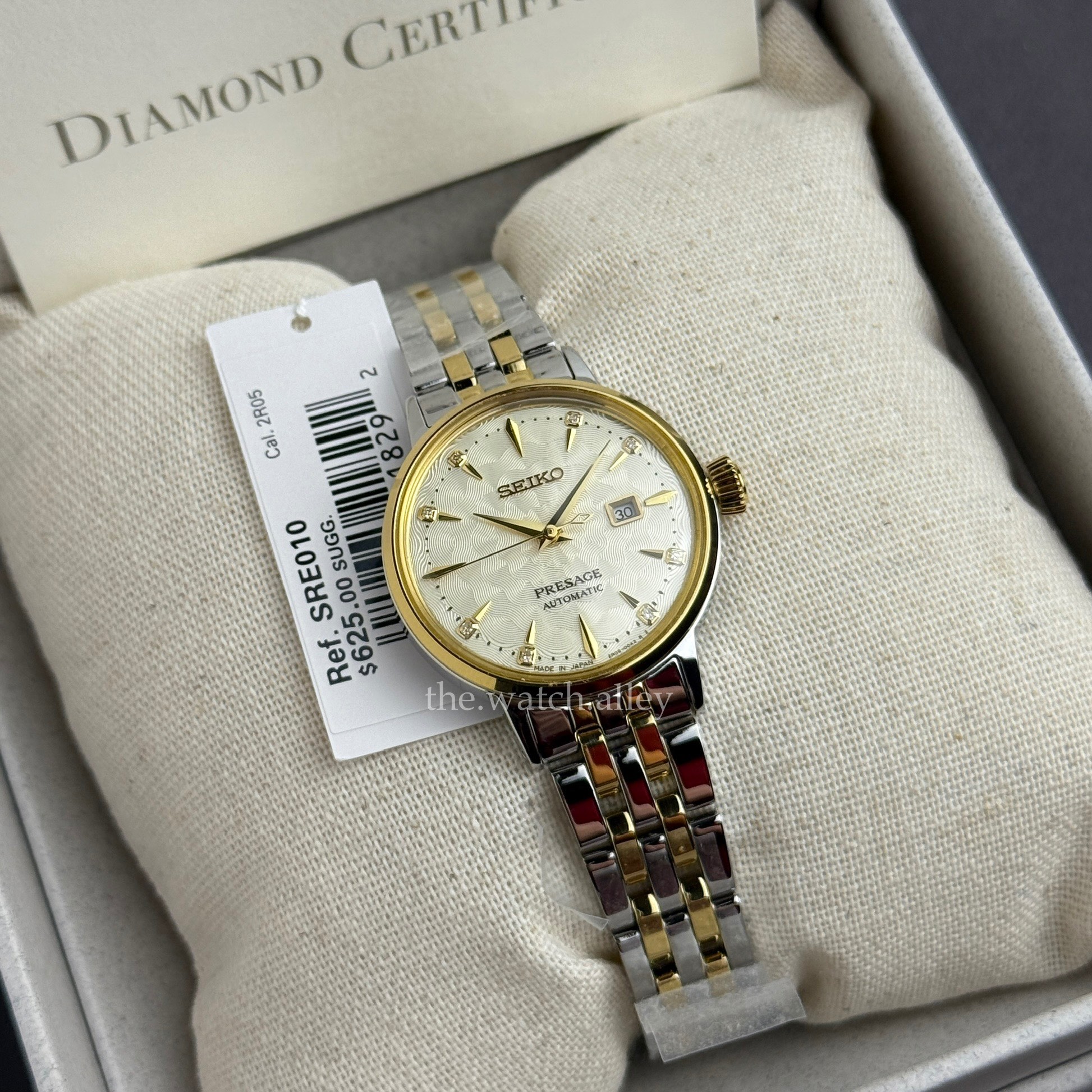 Seiko Seiko Presage Ladies - Two-Tone Gold with Diamonds SRE010 / SRE010J1 - “White Lady” Cocktail Time